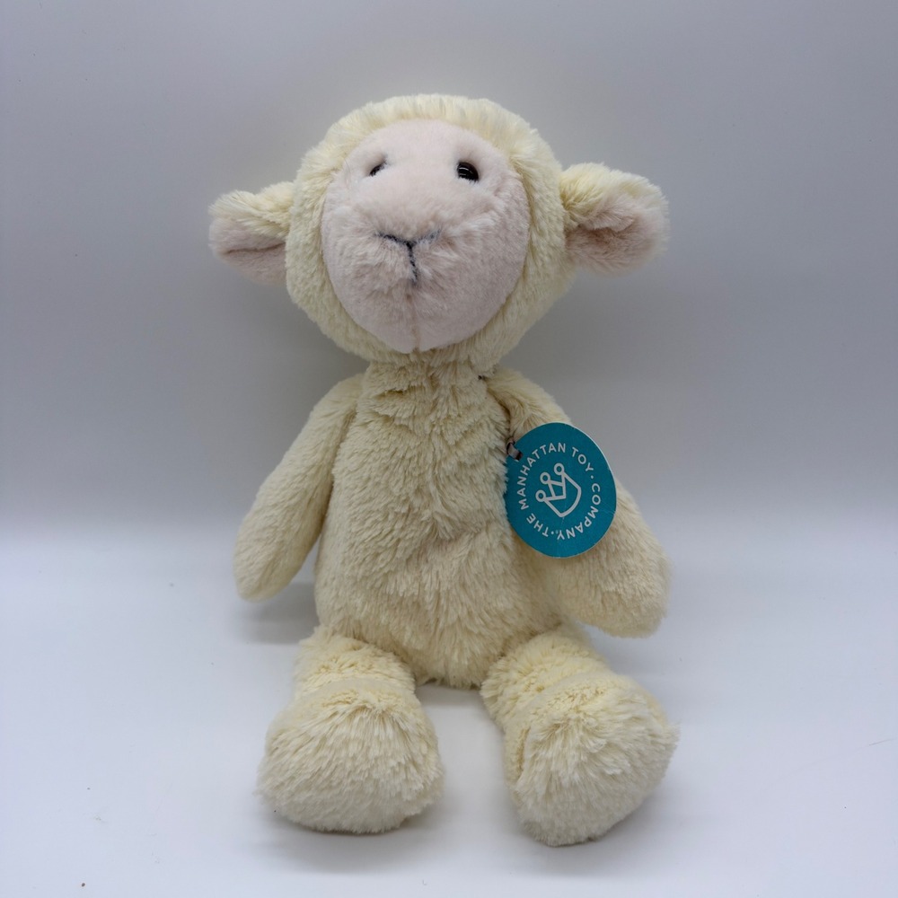 Manhattan Toy Company Lovelies Lindy Lamb Medium Cream Sheep Plush NWT